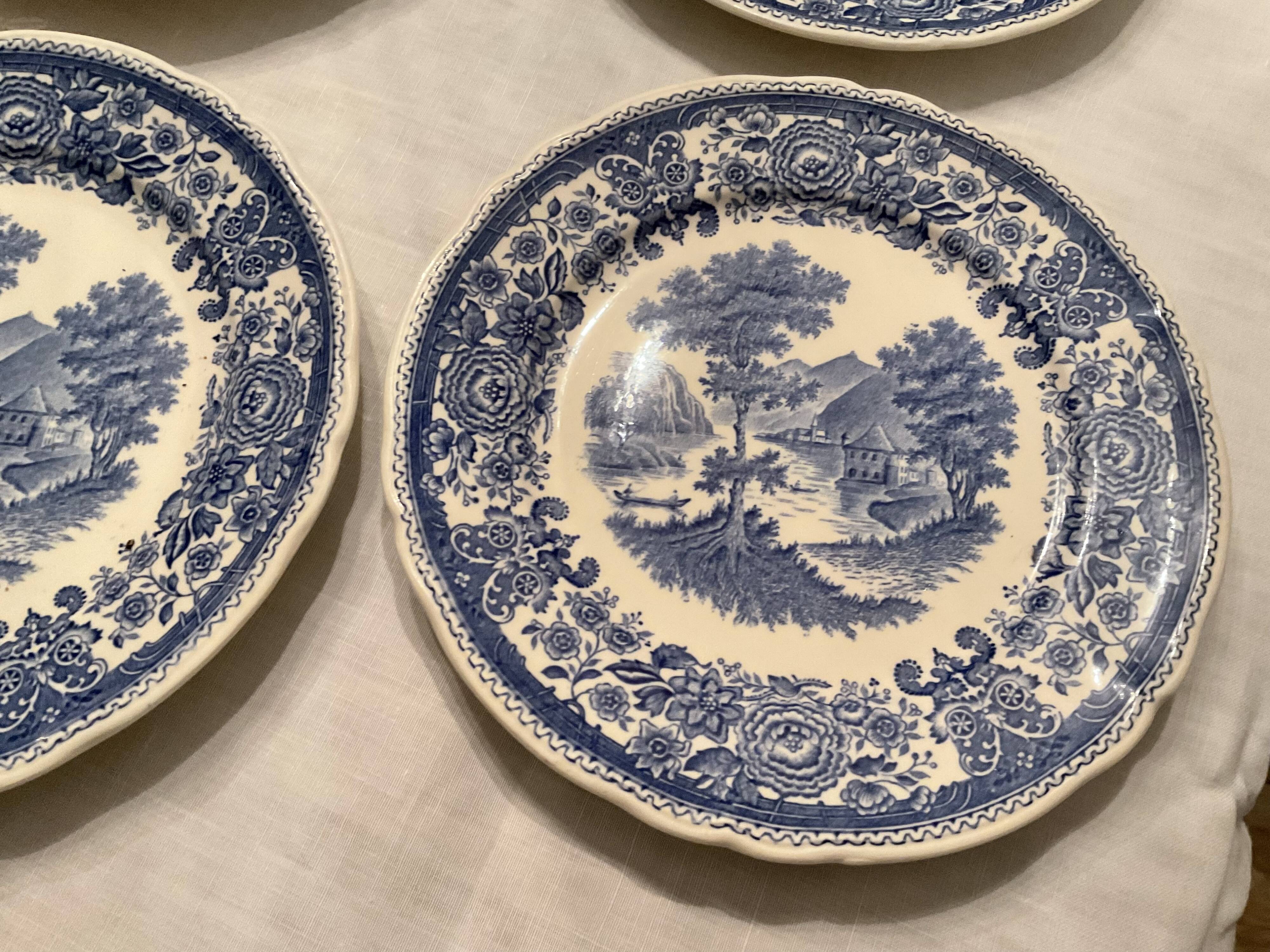 6 dessert plates. Burgeland . Villeroy and boch