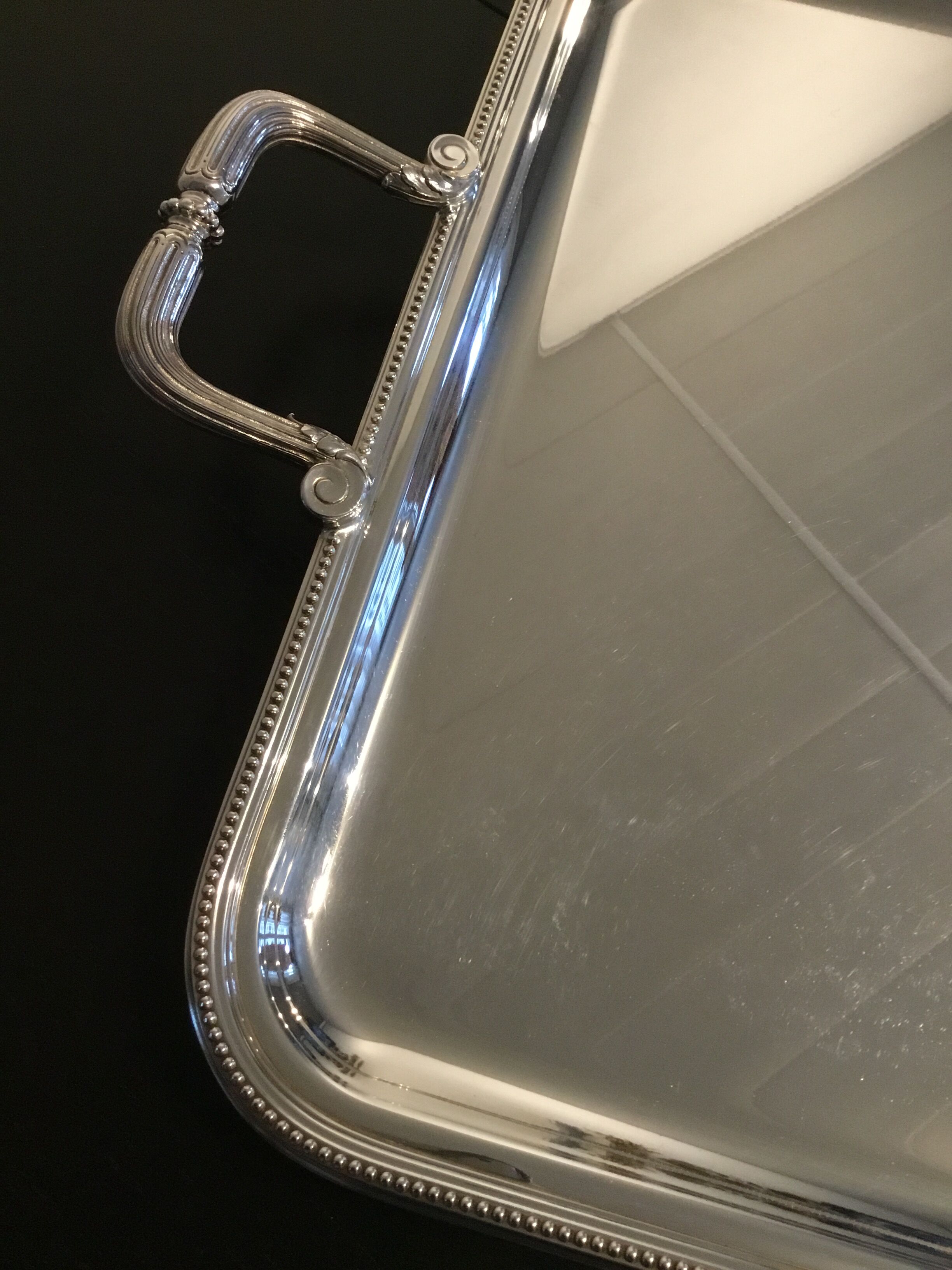 Christofle plate in silver metal