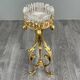 Bronze-gilt and crystal standing ashtray, 20th century