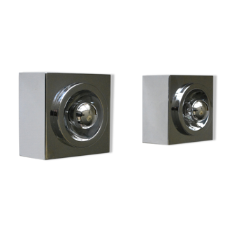 Pair of Italian wall lights, 60s