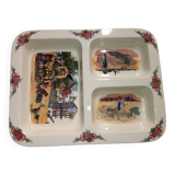 Magnificent compartmentalized dish from Obernai Sarreguemines