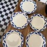 5 assiettes plates Badonvillers