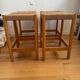 Wood and rope stools