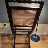 Wooden folding chairs and caning