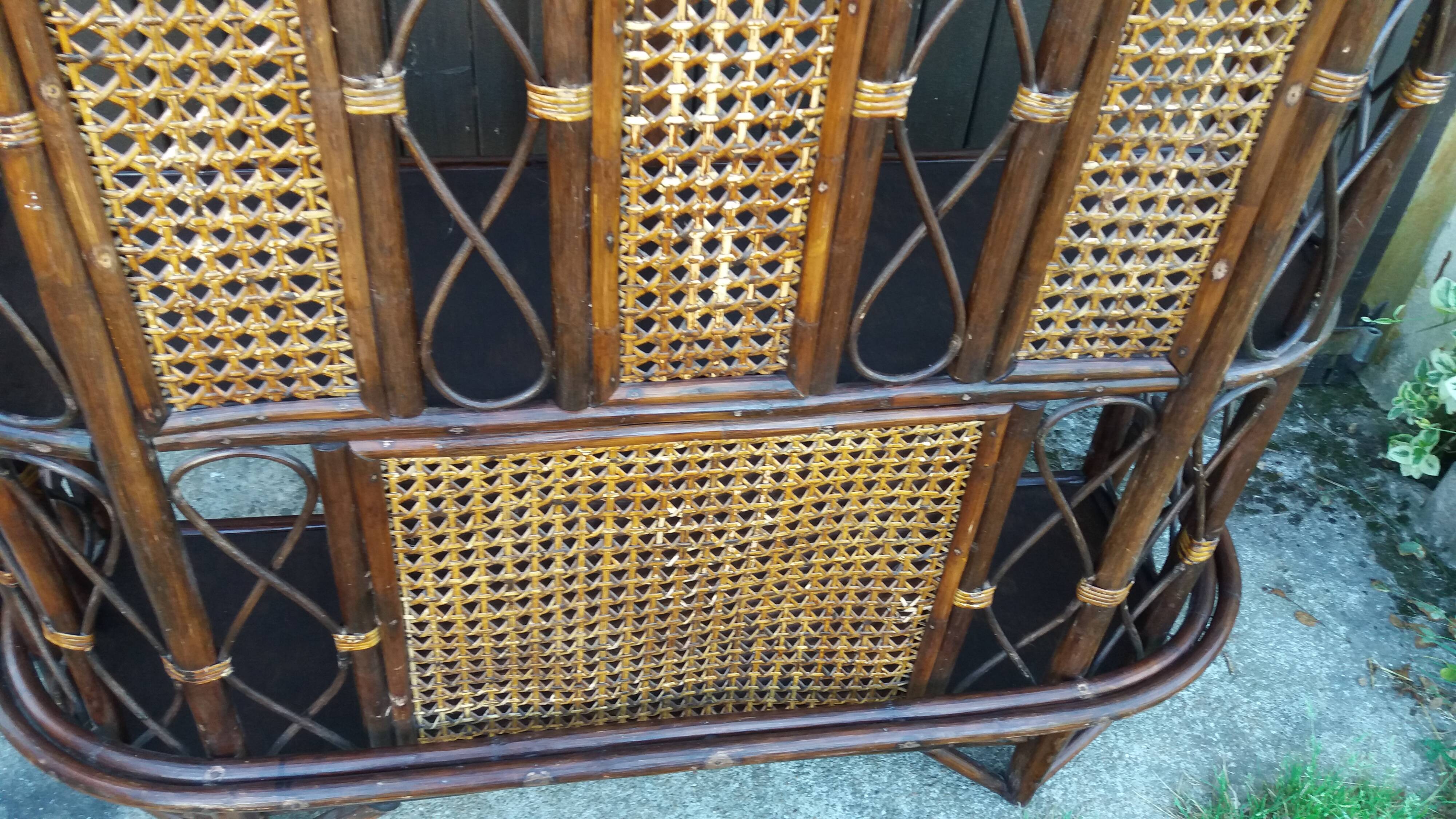 Rattan and bamboo bar