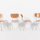 Set of 4 Danish school chairs from the 1960s
