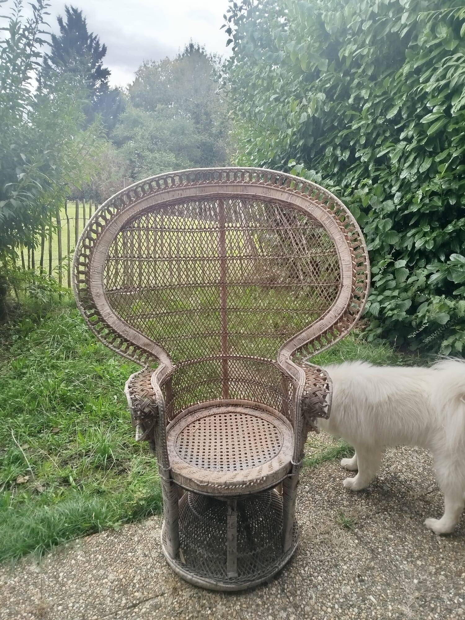 Fauteuil Emmanuelle authentique des années 70 vintage