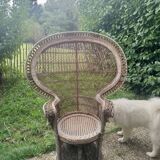 Fauteuil Emmanuelle authentique des années 70 vintage