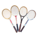 4 vintage wooden tennis rackets