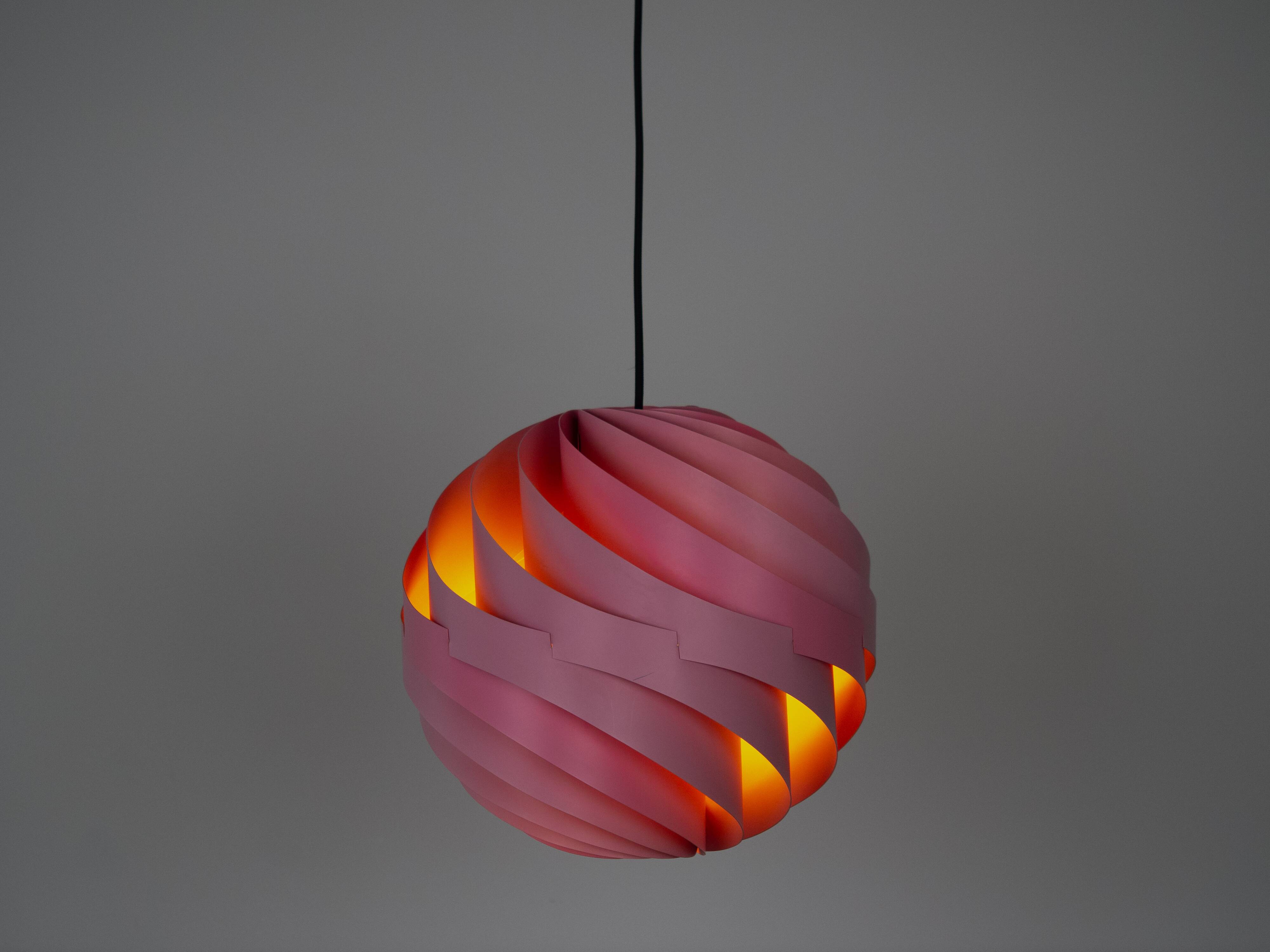 Danish vintage pendant lamp Turbo by Louis Weisdorf, Lyfa, 1965