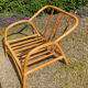 Salon vintage canapé et 2 fauteuils en rotin