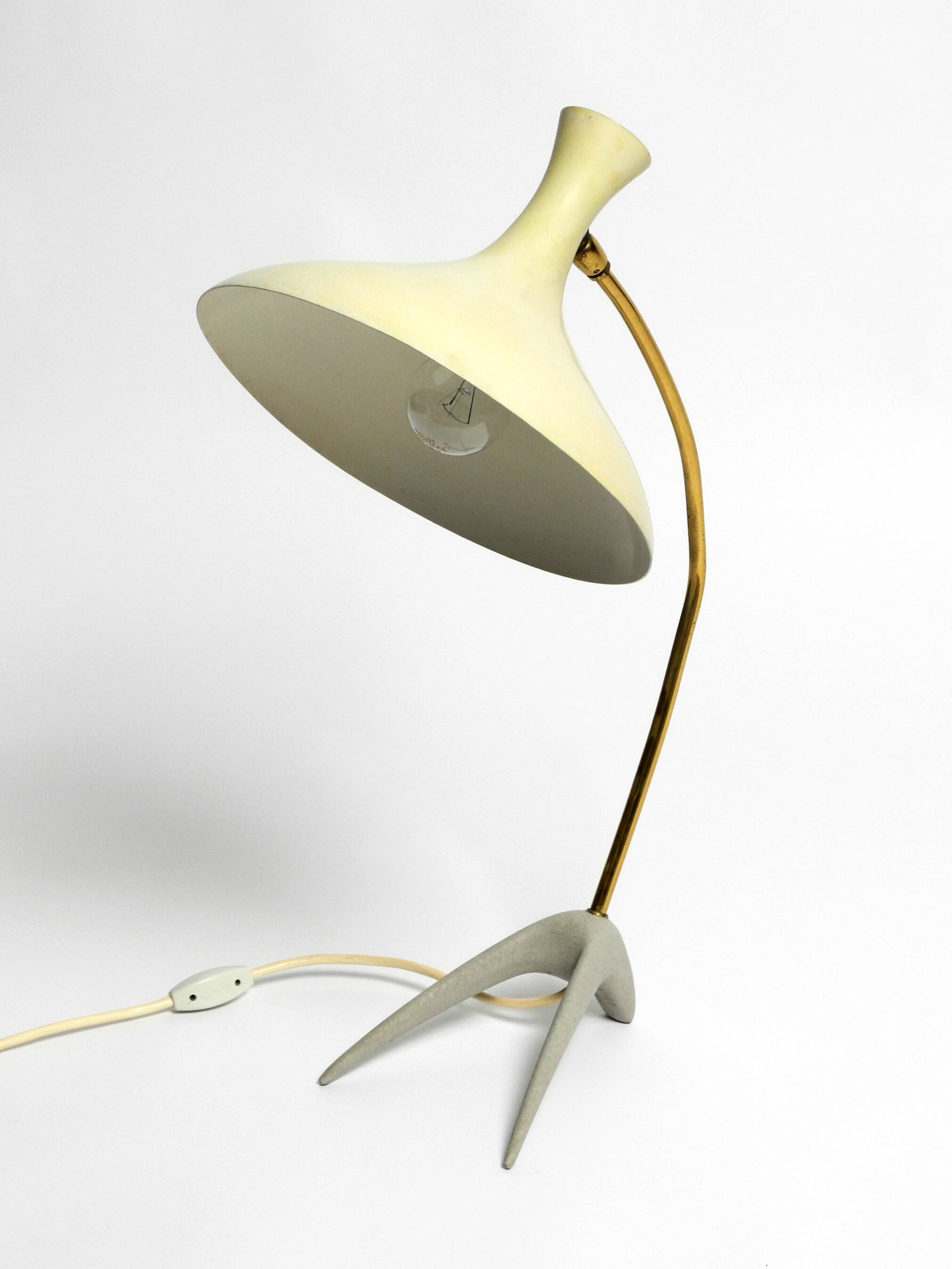 Large Mid Century crow's foot table lamp by Karl Heinz Kinsky for Cosack