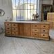 XXL solid oak counter sideboard