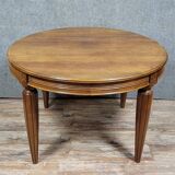 Art Deco period extending table in walnut