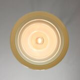 Mid-Century Italian Brass and Green Glass Pendant Lamp, 1960s