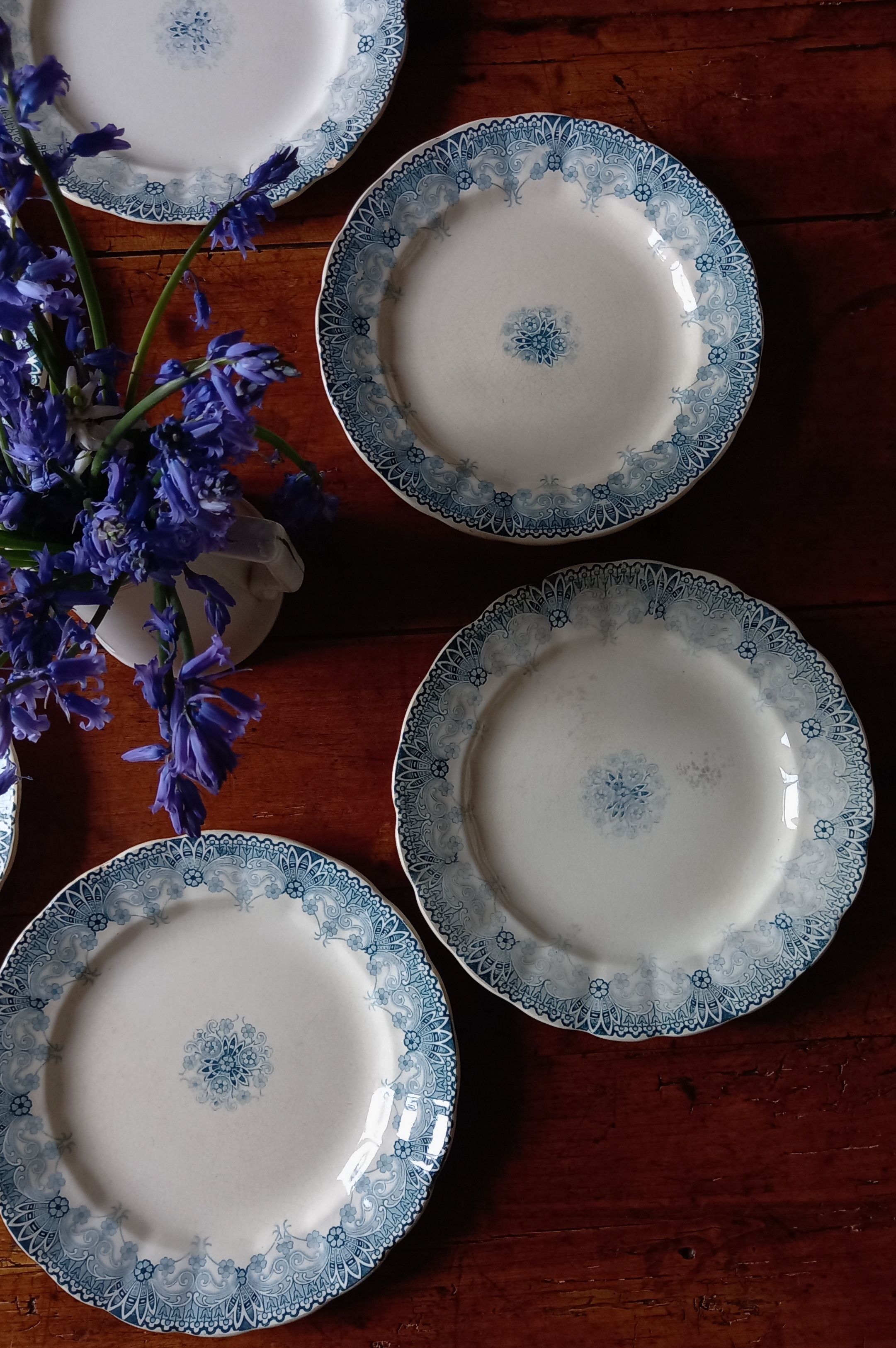 Set of 6 plates iron earth H Boulenger Choisy-le-Roi