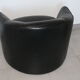 2 armchairs swann black leather