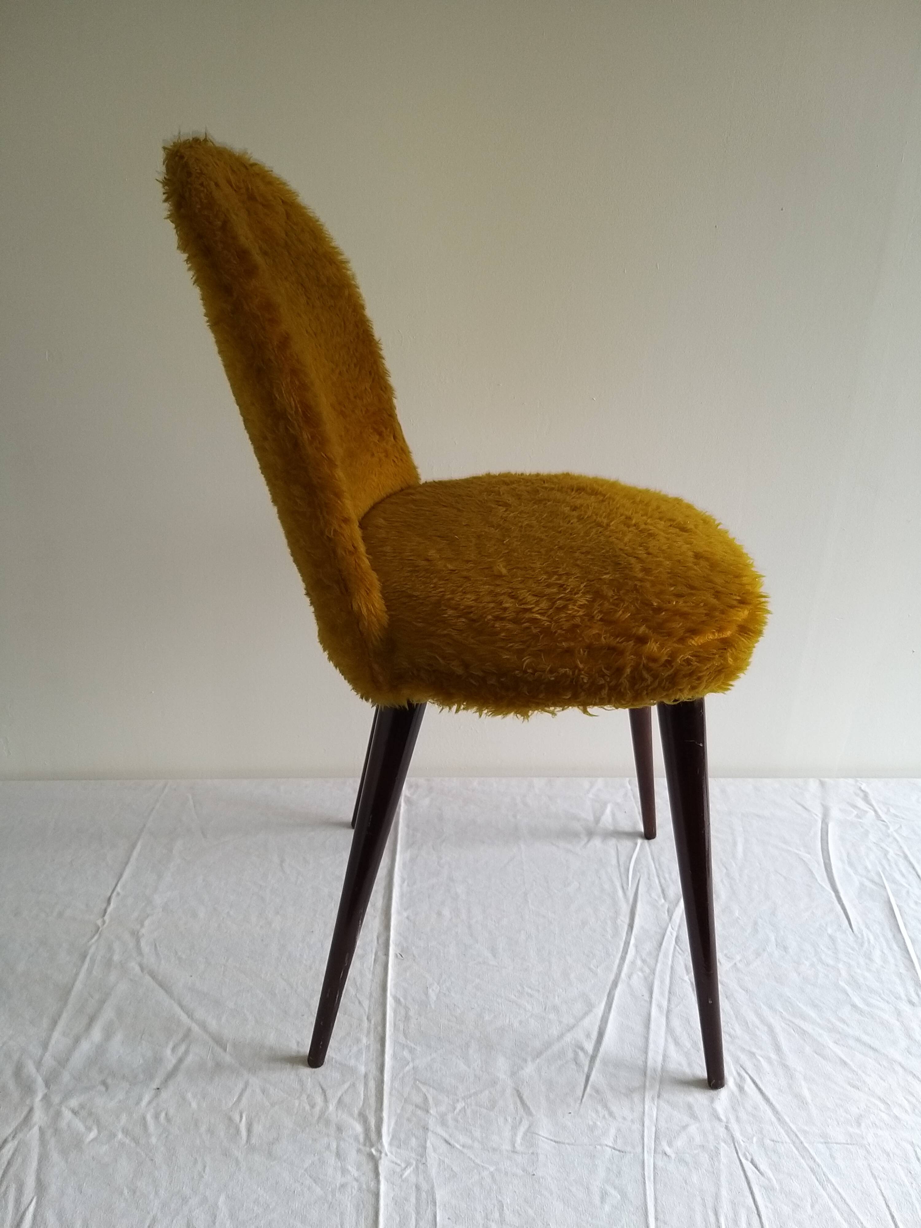 Vintage mustard barrel chair