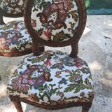 4 chaises médaillon style louis XVl