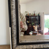 Louis philippe antique mirror with marbled plate