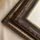 Miroir rectangle ancien lours bois sculpté peint patiné