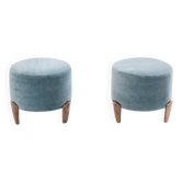 Paire de poufs Garouste & Bonetti Koala velours de mohair 1995