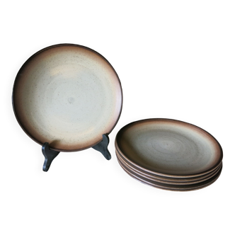 6 flat plates from St Amand model Stromboli in stoneware in very good condition