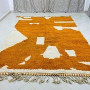 Handmade Moroccan Berber rug, orange, size 150 x 250 cm