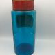 Flacon bocal de pharmacie apothicaire en verre bleu, plaque bourgeons de pin, 26,5 cm
