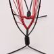 Vintage black metal magazine rack with red scoubidou - 1960s