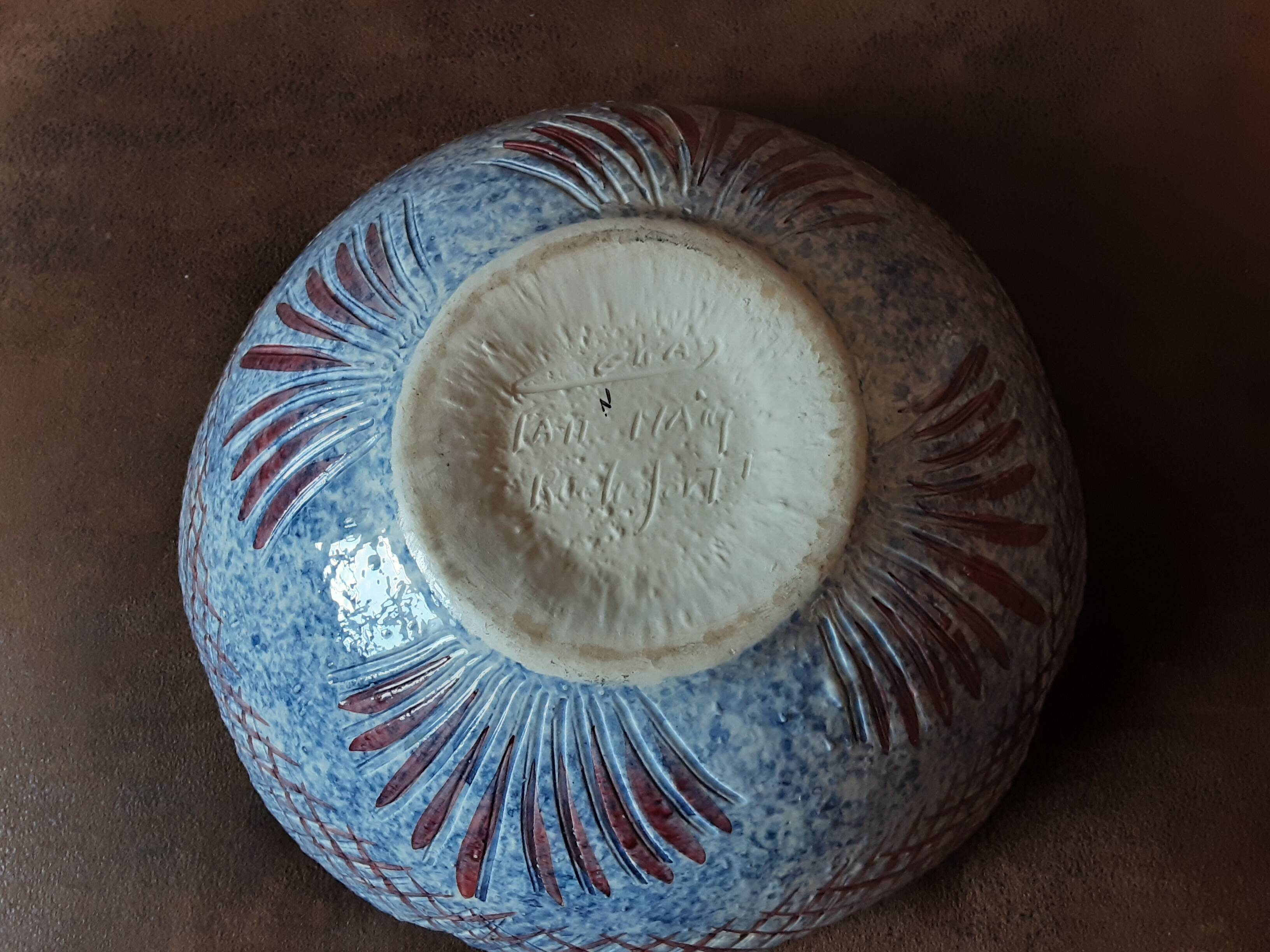 Handmade ceramic salad bowl
