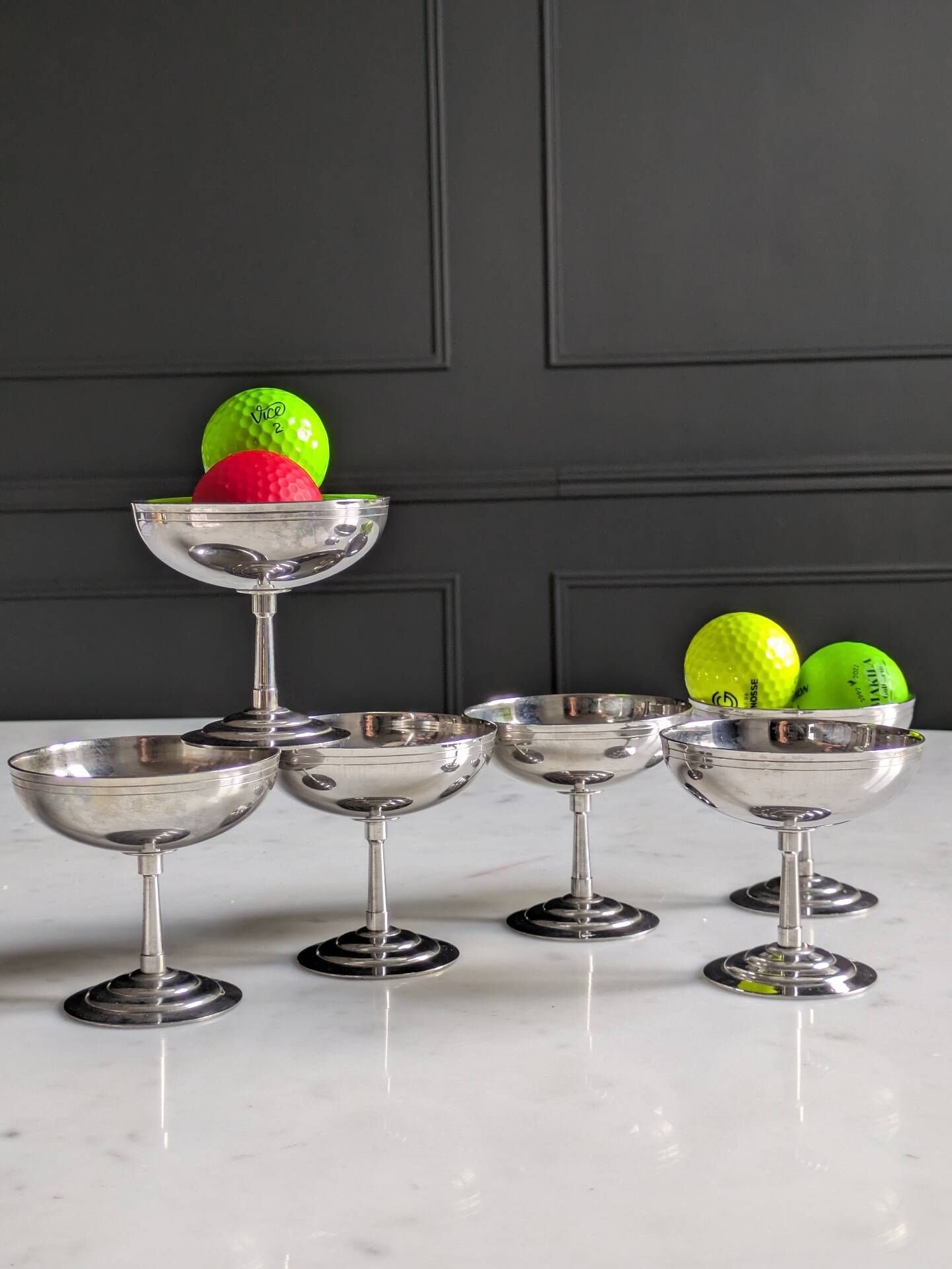 Suite de six coupes à glace/sorbet par Rémy Letang  70'
