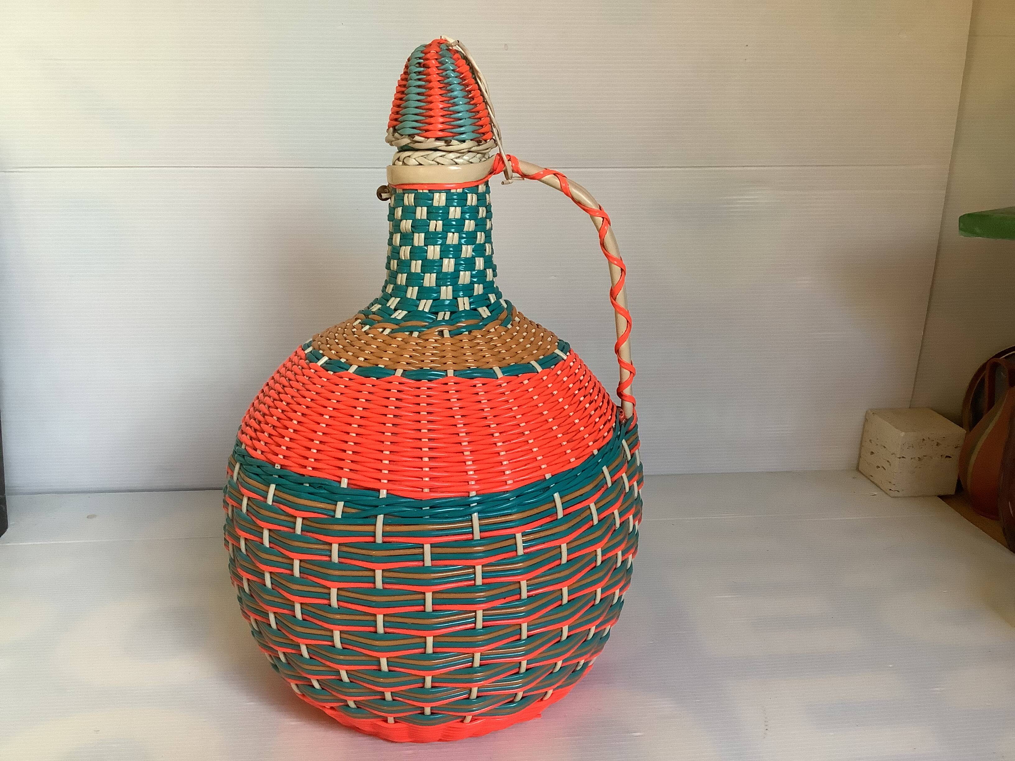 Large vintage decorative floor bottle