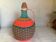 Large vintage decorative floor bottle