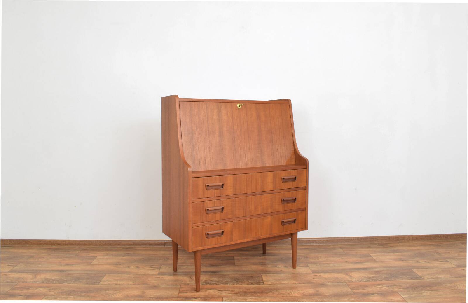 Mid-Century Danish Teak Secretary by Gunnar Nielsen for Tibergaard, 1960s.