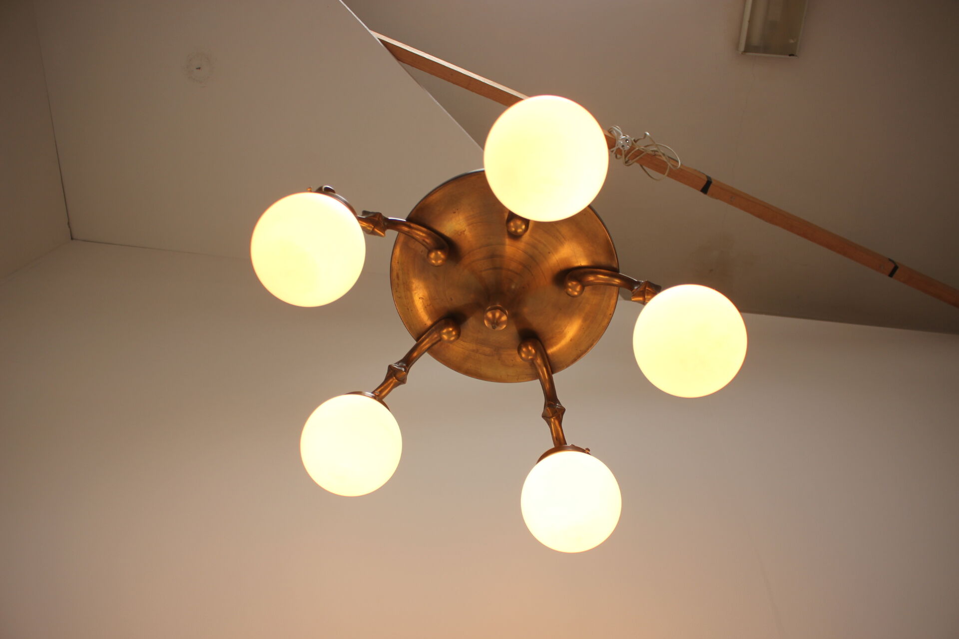 Art deco 5 flamming chandelier 1930s