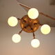 Art deco 5 flamming chandelier 1930s