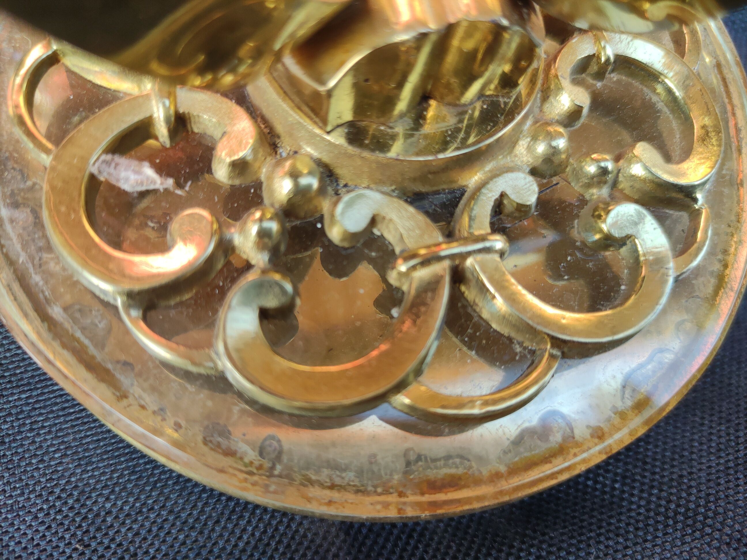 Pair of bronze and glass/neoclassical wall lamps