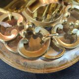 Pair of bronze and glass/neoclassical wall lamps