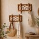 1960s rattan coat rack