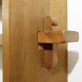 Brutalist shelf in solid wood - 1950s