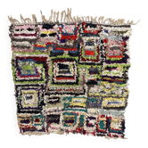 Tapis Berbère Boucherouite coloré - 153 x 157 cm