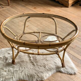 Table basse en rotin
