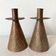 Pair of hammered copper candlesticks from the 1950s