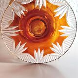 Bohemian glass vase. Czech Republic 1980s.