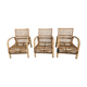 Lot de 3 fauteuils rotin Wengler