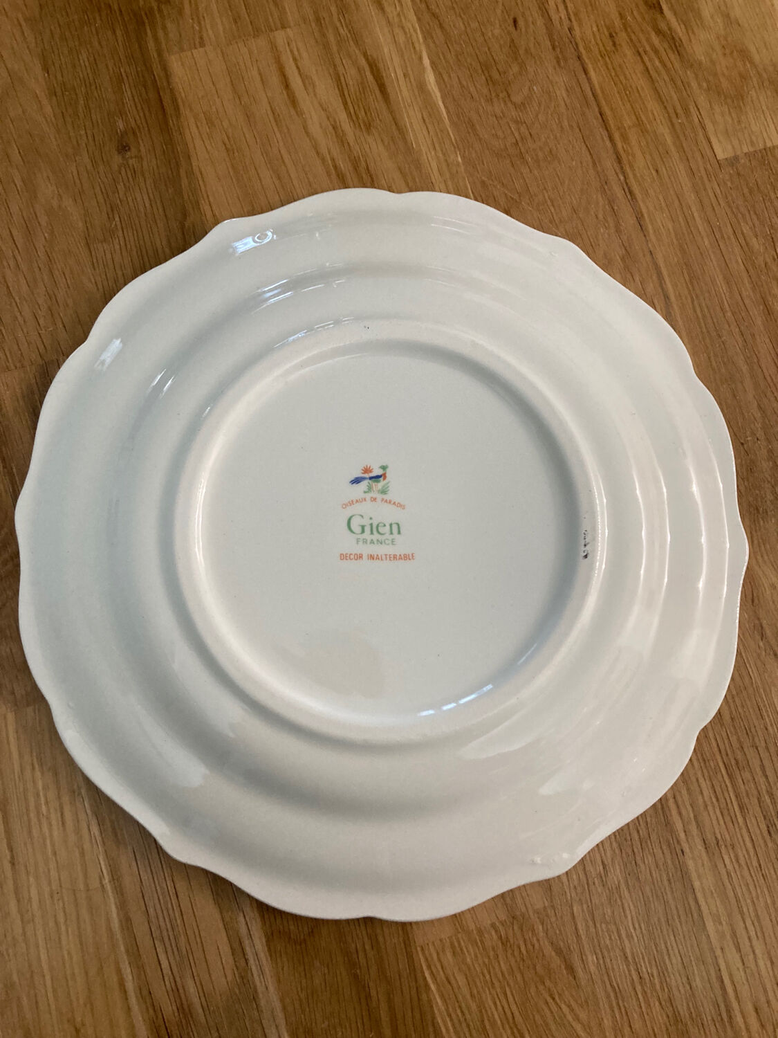 Gien Birds of paradise dessert plate