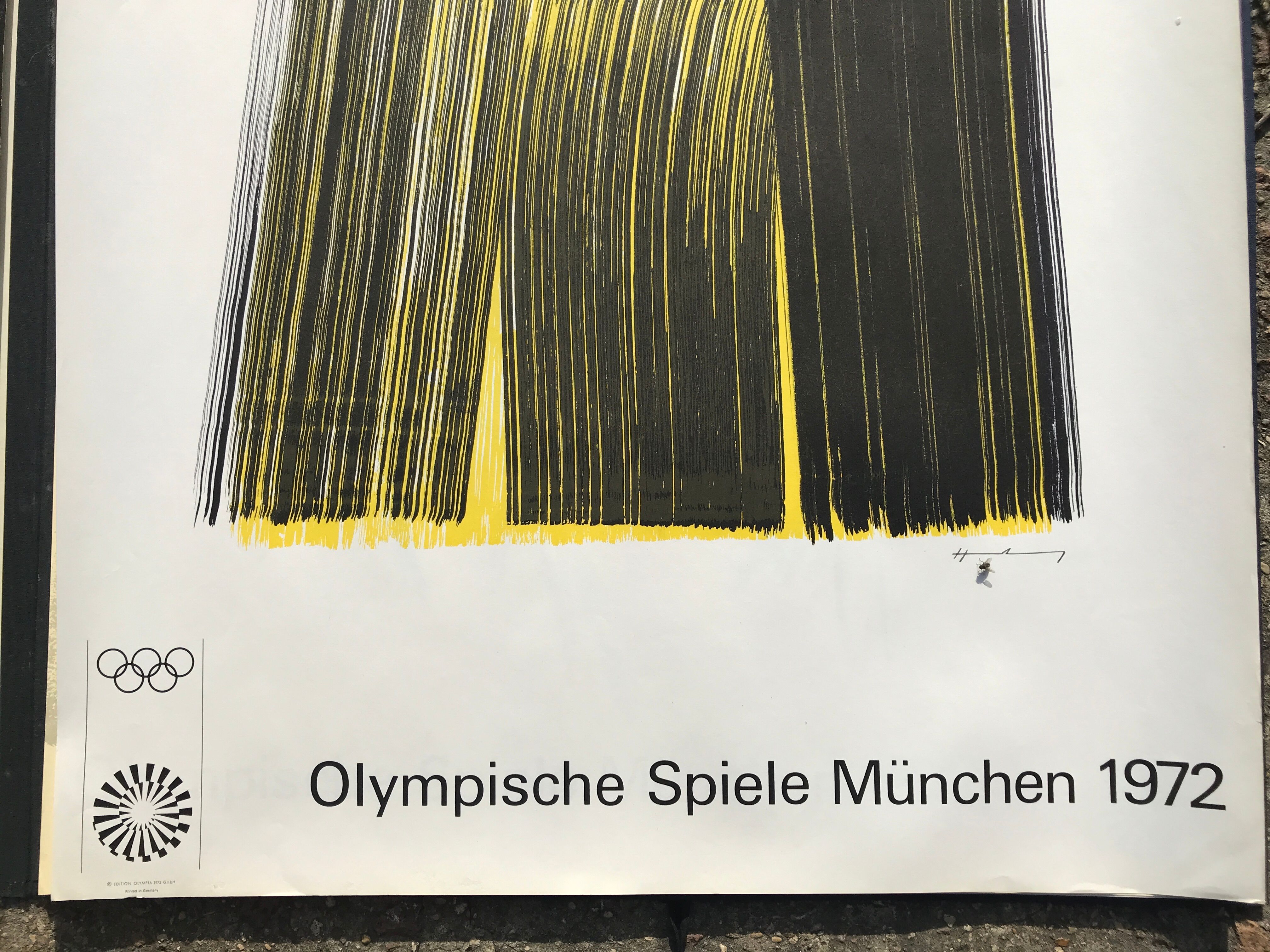 Affiche originale hartung hans (1904-1989) olympische spiele münchen, 1972.
