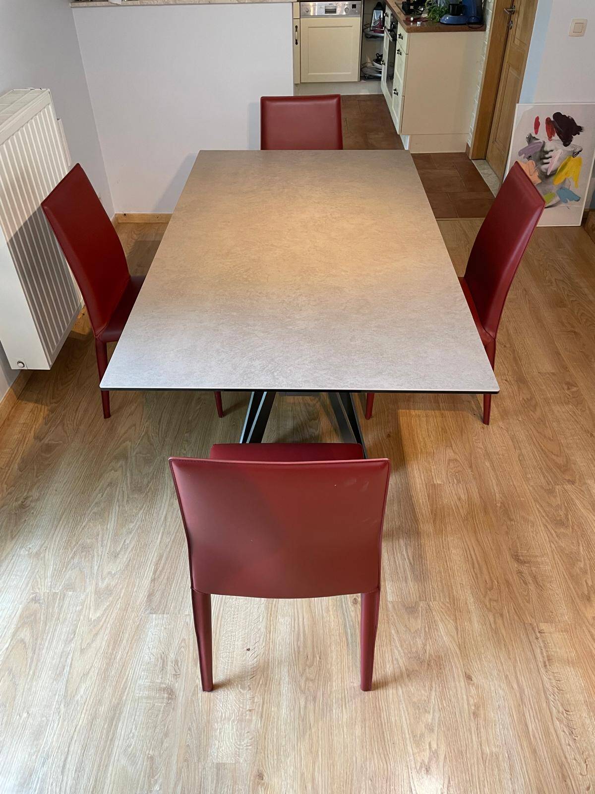 Roche bobois – design dining table + 4 chairs – excellent condition
