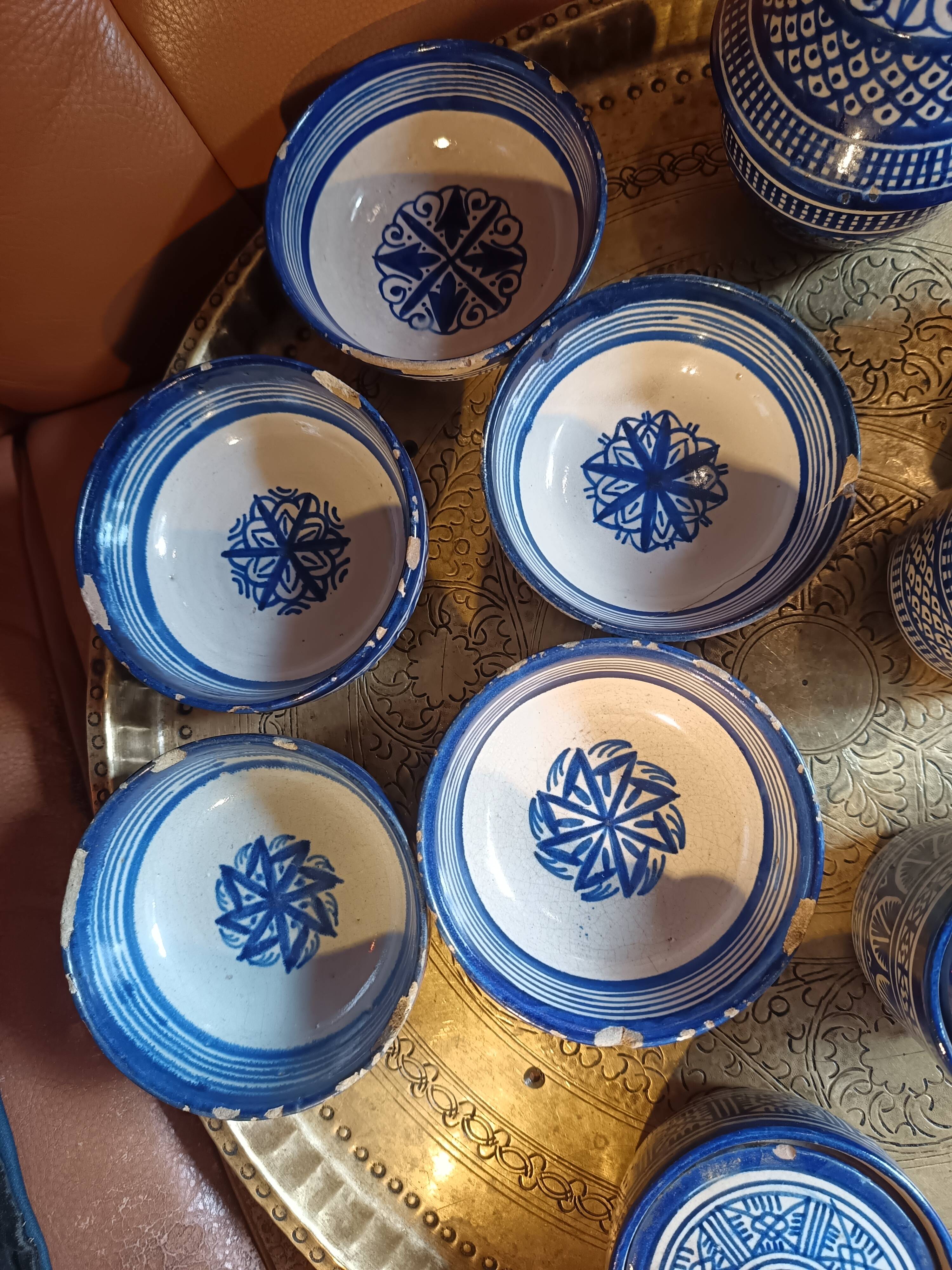 Lot 11 Moroccan pottery butter pot from the 1940s signed Serghini.